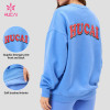 Custom Crewneck Sweatshirt with Drop Shoulder and Back Graphic for Gym Wear Brands