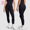Custom High Waist Full Length Leggings with Silicone Hem Grip for Gym Wear Brands