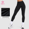 Custom High Waist Full Length Leggings with Silicone Hem Grip for Gym Wear Brands