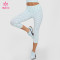 Custom Dot Print Capri Leggings with Double-Layer Waistband for Studio Labels