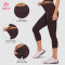 Custom Dot Print Capri Leggings with Double-Layer Waistband for Studio Labels