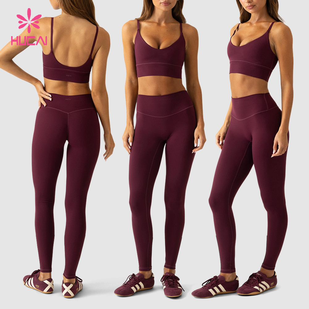 Custom Full Length Yoga Leggings with V-Shaped Waistband Seam for Private Label Brands - full length leg with a narrow ankle opening