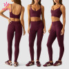Custom Full Length Yoga Leggings with V-Shaped Waistband Seam for Private Label Brands