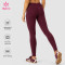 Custom Full Length Yoga Leggings with V-Shaped Waistband Seam for Private Label Brands
