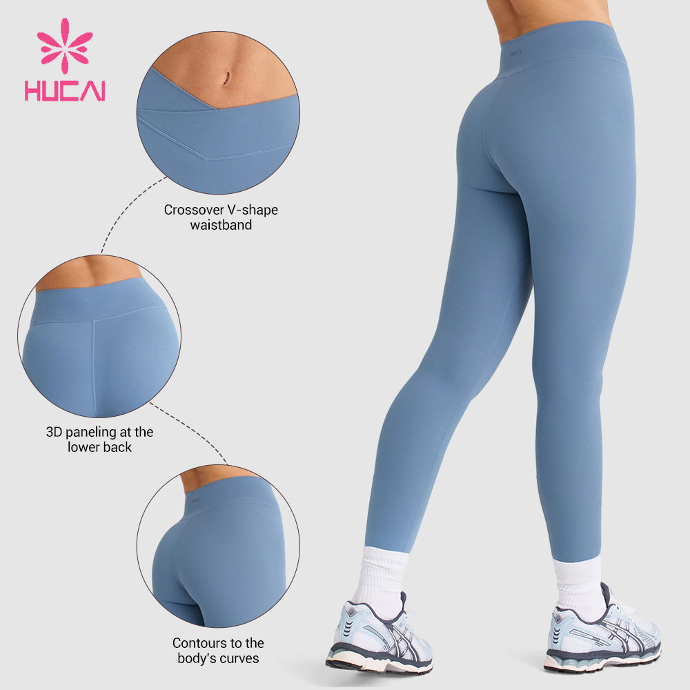 Custom Crossover Waistband Leggings with 3D Back Panelling for DTC and Retail Labels - crossover band reference