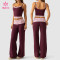 Custom Low Rise Wide Leg Trouser with Two-Tone Check Waistband for Athleisure Brands