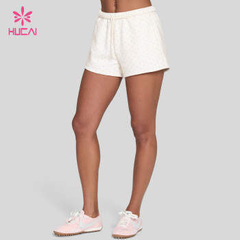 Custom Polka Dot Sweat Shorts with Internal Drawcord for Studio and Lounge Labels