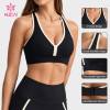 Custom Racerback Sports Bra with Contrast Binding for Gym Wear Brands