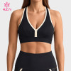 Custom Racerback Sports Bra with Contrast Binding for Gym Wear Brands