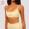 Custom Polka Dot Sports Bra with Adjustable Straps for Studio Labels