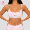 Custom Polka Dot Sports Bra with Adjustable Straps for Studio Labels