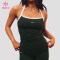 Custom Square Neck Longline Tank Top with Cross Back for Gym Labels