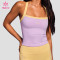Custom Square Neck Longline Tank Top with Cross Back for Gym Labels