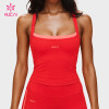 Custom Square Neck Longline Tank Top with Cross Back for Gym Labels