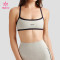 Custom Scoop Neck Sports Bra with Contrast Binding for Private Label Brands