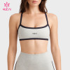 Custom Scoop Neck Sports Bra with Contrast Binding for Private Label Brands