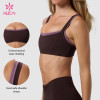 Custom Ruched Leggings and Sports Bra Set with Wide Straps for Studio Labels