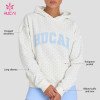 Custom Oversized Polka Dot Hoodie with Dropped Shoulder for Gym Wear Brands