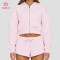 Custom Cropped Zip-Up Hoodie with Dual Front Pockets for Athleisure Brands