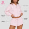 Custom Cropped Zip-Up Hoodie with Dual Front Pockets for Athleisure Brands
