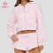 Custom Cropped Zip-Up Hoodie with Dual Front Pockets for Athleisure Brands
