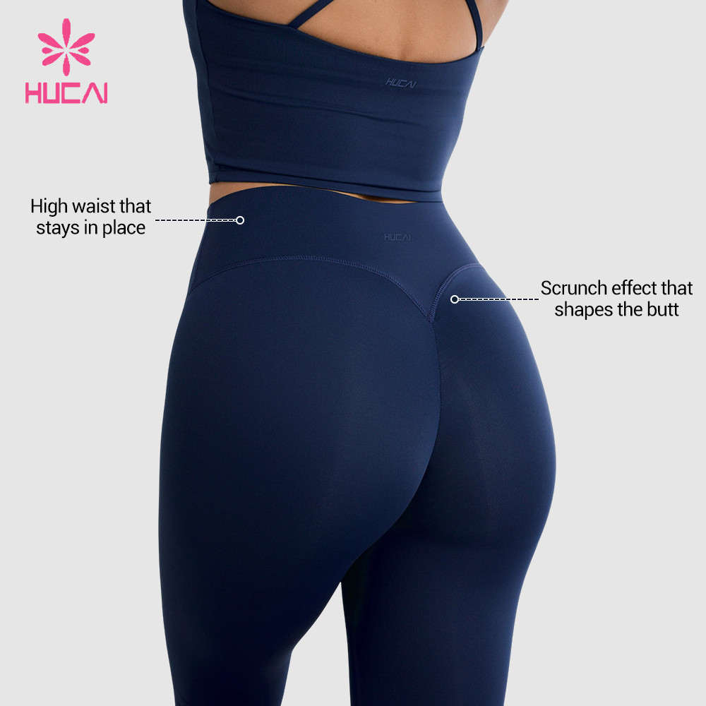 Custom Scrunch Leggings with High Waist and Full Length for Gym Wear Brands - high waist band and centre-back scrunch seam