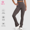 Custom Full Length Flare Pants with High Waist for Yoga and Studio Labels