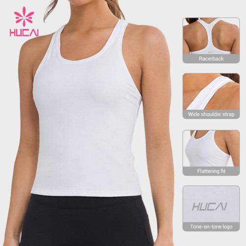 Custom Racerback Training Tank Top with Wide Straps for Activewear Brands