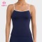 Custom Spaghetti Strap Camisole with Built-In Bra and Contrast Trim for Gym Labels