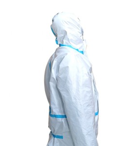 SMS Nonwoven Protection Suit Disposable Coverall Full Body Biological Safety Clothing Isolation Gown
