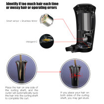 Hair Curler, MKBOO Automatic Curling Iron Salon Quality Tourmaline Ceramic Heater LED Digital 360°Roatable Cord New Design