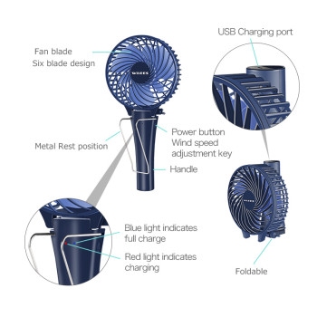 2020 Mini Portable Electric Fan Hand Fan Wireless USB Rechargeable Folding Fan with print logo