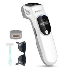 MKBOO IPL Permanent Laser Hair Removal Devices with Skin Detection 400,000 Flashes Facial Body Profesional Hair Remover with LCD Screen with Print Logo