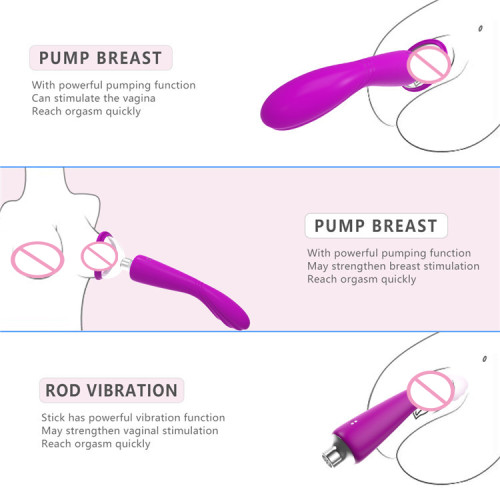Folded female licking nipples clit vibrator