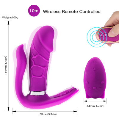Remote control heating female wear vibrating egg