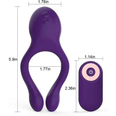 Adult male charging silicone remote control vibration lock fine ring male masturbation vibrator