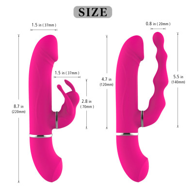 Female swing vibration simulation penis vibrator charging soft silicone turn beads female masturbation apparatus foreign trade explosion models