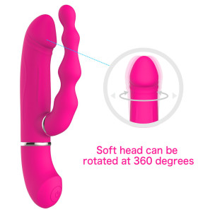 Female swing vibration simulation penis vibrator charging soft silicone turn beads female masturbation apparatus foreign trade explosion models