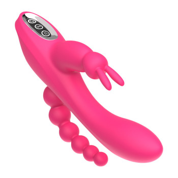 Female AV vibrator rabbit 6 even pull beads massage stick thrust G-point masturbation adult sex toys wholesale