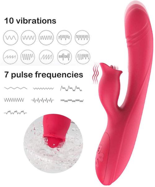 Women's telescopic stick av vibrator can lick massage stick G-point massage vibration can be heated shock rod massage appliance