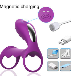 Male lock fine ring massager silicone electric multi-frequency vibration adult male sex masturbation supplies