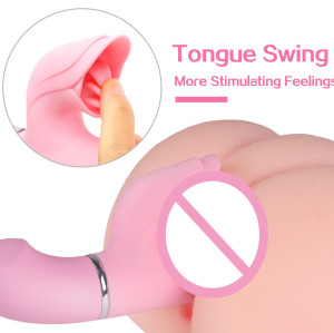 Female vibrator rechargeable tongue lick rotating vibrator massager heating and waterproof massage stick new products wholesale