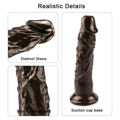 Foreign trade eggless female masturbation device sucker simulation dildo manual thrusting adult sex toys masturbation stick