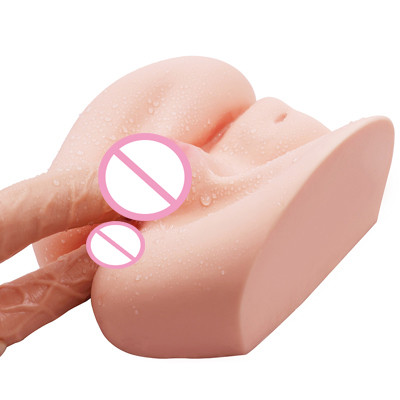 Europe and the United States hot simulation Yin hip inverted mold big butt double hole aircraft cup male masturbation device