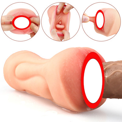 Double-point vaginal inverted model male masturbation device tpe material odor-free aircraft cup penis exerciser