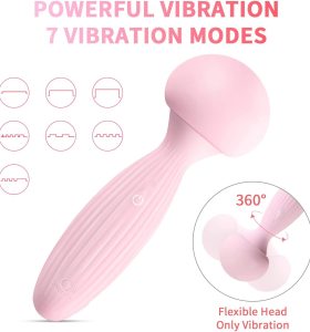 Mini Handheld Wand Massager Clitoris Rechargeable Waterproof Massage Stick Adult Sex Toy Vibrator