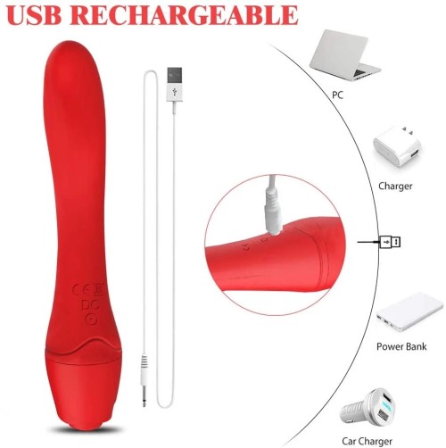 Heating Rose Vibrator for Anal Vagina Female Toys Adult Dildo Magic Plug Toys