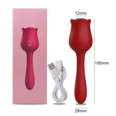 Rose Vibrators Nipple Sucker Vagina Sucking Clitoris Stimulator G Spot Powerful Vibrating Dildo Sex Toys for Women Couples Adult
