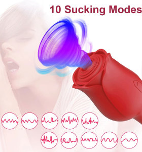 Rose Vibrators Nipple Sucker Vagina Sucking Clitoris Stimulator G Spot Powerful Vibrating Dildo Sex Toys for Women Couples Adult
