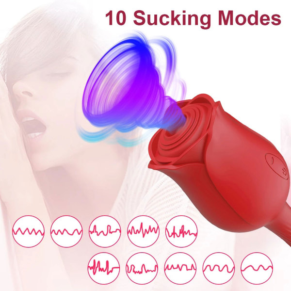 Rose Vibrators Nipple Sucker Vagina Sucking Clitoris Stimulator G Spot Powerful Vibrating Dildo Sex Toys for Women Couples Adult